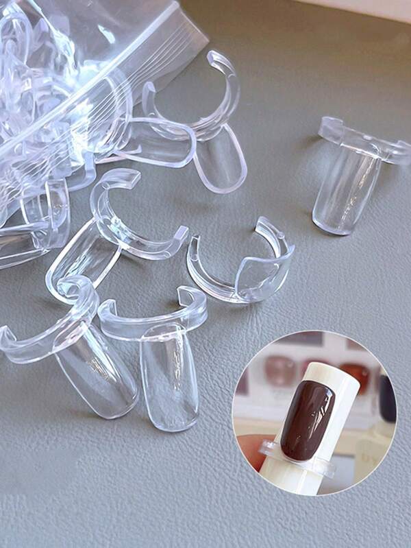 50 pièces/paquet Carte de couleur d'anneau d'ongle, modèle de pratique de pointe d'ongle, outil d'affichage de couleur de marqueur de vernis à ongles et de gel