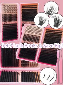 2040PCS/1360PCS/680PCS 80D+100D+120DD Curl Individual False Eyelash Extensions, D/DD-Curl, 0.39-0.63 Inch Length, Thick, Fluffy & Voluminous, Cat Eye & Cluster Style, Segmented Design, Reusable, Fluffy Lashes, Dramatic Lashes, Volume Lashes, Perfect For DIY Makeup, Beginner-Friendly, Great For Halloween, Christmas, New Year's, Beauty & Health, Personal Care, Festive Glam Beauty Lash Clusters - Black - View 14