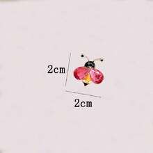 1pc Elegant Red Bee Pin, Zinc Alloy Casual Brooch For Women Everyday Wear, Spring/Summer/Autumn/Winter Halloween Dress Accessories Pin For Clothes Bag Charm Backpack For School Office Accessories Shirts Jacket Jewelry Christmas Clothes Pin Funny Cute Teacher Gifts Halloween Accessories Teachers Day - 金色 - 查看 6