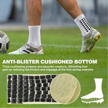 Men's Soccer Socks - Non Skid Anti Slip Socks For Football Basketball Hockey Rugby Sports 3 Pair - Yellow - View 4
