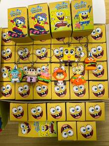 SpongeBob 1pc/2pcs SquarePants 2026 New Edition Angel Blind Box Set - Desktop Car Decoration Doll Collectible Model - Underwater World Cartoon Star Keychain - Detachable Pendant, Perfect For Birthday Parties, And Also The Best Choice For Christmas Stocking Stuffers And Christmas Gifts - Multicolor - View 5