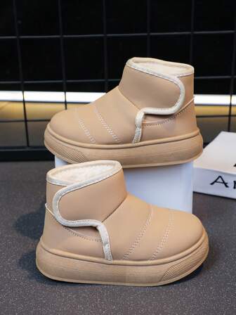 2025 New High-Quality Fashion Children Snow Boots Short Boots, Autumn/Winter, Toddler/Little Kids Boots, Warm Plush, Anti-Slip, Waterproof Snow Boots For Elementary Students