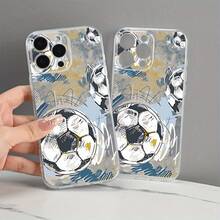Funda de teléfono impresa con UV con patrón dinámico, graffiti de fútbol transparente, compatible con iPhone 16, 16 Plus, 16 Pro, 16 Pro Max, 13, 13 Pro, 13 Pro Max, 12, 12 Pro, 12 Pro Max, 11, 11 Pro, 11 Pro Max, 7, 8, X y XS. - Color transparente 2 - Ver 5