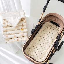 وسادة مقعد عربة الأطفال قطعة واحدة، وسادة قطنية ناعمة ومريحة بطباعة كرتونية، بطانة قطنية سميكة لعربة الأطفال، مناسبة للاستخدام اليومي والتسوق، لجميع الفصول