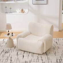 42" Wide Oversized Chenille Accent Chair – Deep Seat Single Sofa With Ergonomic Support – No Assembly Required Plush Reading Chair For Living Room, Bedroom & Dorm (Cloud-Like Cushion, Breathable Fabric, 350lbs Capacity) Sofa  And  Loveseat - 42吋-米色-雪尼爾裝飾椅子 - 查看 3