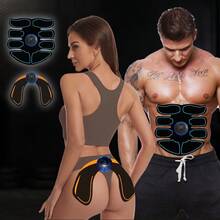 1pc 150mAh Lithium Battery Wireless EMS Muscle Stimulator Abdominal Shaping Belt - Abdominal Muscle Trainer For Home And Office Exercise - Unisex Fitness Equipment, Home Fitness Equipment For Men And Women, Fat Burning And Shaping Abdominal Instrument