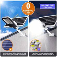 Outdoor Street Lights, Outdoor Lawn Lights, Solar Street Lights, Ultra Bright LED Solar Searchlights, Commercial Garage Lights, Suitable For Garden Lights, Courtyard Lights, Corridor Lighting, Garage Lighting - TJ-6000mAh - Xem 2