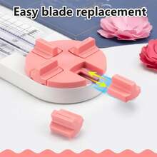 Paper Trimmer Craft Paper Cutter,4-In-1 Paper Trimmer Multi-Function Scrapbooking Tool With Straight, Wave, Perforated & Creasing Blades For Craft Paper,Cardstock, Coupon, Label, Photo,Postcard - Màu xanh lam - Xem 4