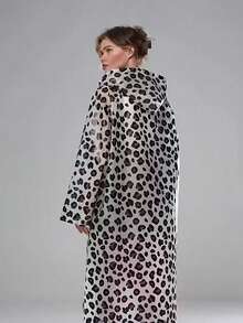 女士时尚豹纹雨衣 - 轻便易携，四季皆宜，高品质，带可调节风帽，全方位防雨，适合骑行、露营、旅行、户外活动，易于清洁，高品质女士雨衣，母亲节礼物，卧室装饰，花园装饰，厨房装饰，夏季，海滩，旅行必备，房间装饰，柔软舒适，毕业季礼物 - 彩色 - 查看 12