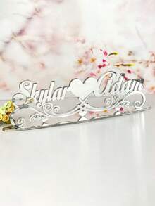 定制姓名亚克力标志、镜面标志、婚礼餐桌装饰、订婚标志、铭牌、个性化婚礼标志、亚克力字母、姓氏标志、圣诞装饰 - 多色2 - 查看 14