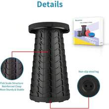 Upgraded Folding Stool, Lightweight Yet More Durable, Foldable And Portable. 8-Level Height Adjustable, Suitable For Outdoor Fishing, Camping And BBQ. Gradient Black/Blue/Purple/Orange Color, Fashionable And Stylish, Max Load 100kg. - Multicolor - View 8