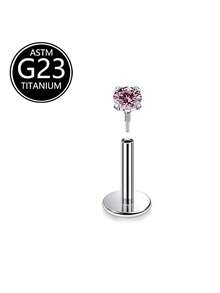 1 件 G23 钛 16G 氧化锆唇钉唇环 6-10 毫米穿孔饰品耳软骨耳屏耳轮内螺纹耳垂耳环