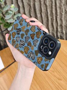 Handyhülle mit Tiermuster und Herzen, Handyhülle mit Zebra-Leopardenmuster, ausgefallenes Streetstyle-Design, langlebige Schutzhülle, kompatibel mit iphone16 pro max/16pro/16plus/16/15promax/15pro/15plus/15/14promax/14pro/14plus/14/13promax/13pro/13/12promax/12pro/12/11promax/11pro/11/X/XS/XSmax