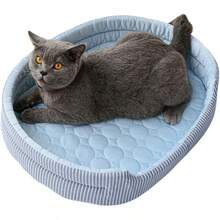 Cama Refrescante para Perros, Colchoneta de Seda de Hielo para Dormir en Verano con Base Antideslizante, Camas Transpirables y Lavables para Mascotas Pequeñas y Medianas , Perros y Gatos (Small) - Pequeño - Ver 8