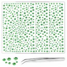 975Pcs Face Gems Hair Gems, Self-Adhesive Face Jewels Eye Jewels Rhinestones 3/4/5/6 Mm DIY Face Gems Stick On, Hair Body Rhinestones Gems Crystals Pearls For Face Makeup, Crafts (Gem_LightGreen){Inchcolor_nameinch:Inchgem_lightgreeninch} - gem_lightgreen - 查看 1