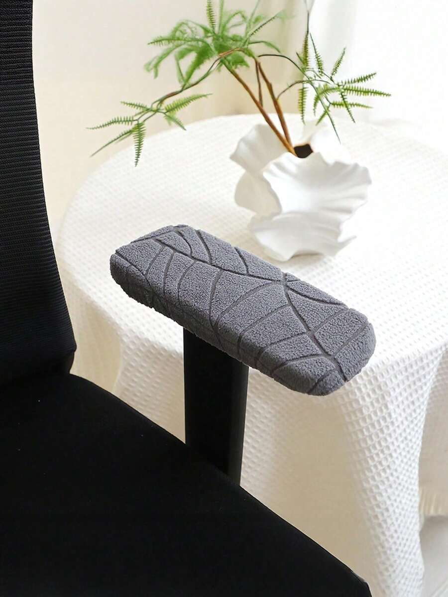 1Pair Winter Office Chair Armrest Gloves, Elastic Soft Chair Armrest Protector, Solid Color Half-Pack Office Chair Armrest Gloves, Durable And Easy To Clean, Armrest Cover For Office Chair, Hand Washable Chair Cushion Seat Cushion Office Supplies Chair Pillow Gaming Chair Desk Accessories