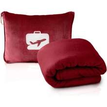 Travel Blanket And Pillow - Ultra-Soft, Compact & Lightweight, 65x40 Inches, With Carrying Bag, Luggage Cover & Backpack Clip For Airplane Comfort - 灰色 - 查看 8