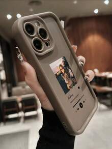 1pc Customized Phone Case Compatible With Apple 17, 16, 15, 14, 13, 12, 11 Plus Pro Max Pro, OPPO, Redmi, DIY Pattern, Black, White, Burgundy, Brown, Shock-Proof Protective Cover, Suitable As Anniversary, Thanksgiving, Christmas, Wedding, Birthday Gift For Family, Friends, Couples