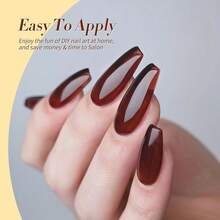 Jelly Gel Nail Polish Set Sheer Milky Jelly Orange Brown Gel Polish Crystal Transparent Gel Polish Harvest Hues Nail Art Varnish Manicure Collection Gift Set 7ML 4PCS{Inchcolor_nameinch:InchHarvestHuesinch} - 豐收色調 - 查看 8