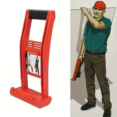 1 unidade - Ferramenta gigante para manuseio de painéis de alta resistência (176,37 libras) - Plástico ABS durável, grampos confortáveis, adequada para placas de gesso, compensado e lençóis - Estrutura e leitura amigáveis, perfeita para manusear grandes placas de madeira, bandejas de painéis, elevadores de placas de gesso, equipamentos para placas de gesso, dobradiças Kanoff para placas e ferramentas para placas de gesso.