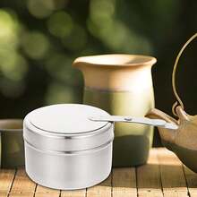 4piezas Estufa De Alcohol Mini De Acero Inoxidable Estufa De Camping Portátil Contenedor De Combustible Sólido Para Cocinar Al Aire Y Actividades De Camping - 1 - Ver 8