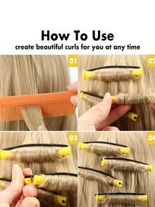 10件/20件套卷发棒套装，适合自然卷发 - 使用冷烫卷发棒打造弹性卷发 - 家用专业美发工具，打造沙龙级造型，卷发，卷发器，无热卷发，无热卷发，卷发器，卷发棒，卷发，卷发工具，卷发器，卷发扩散器，头发，旅行，美发产品，美发工具，美发用品，理发师，理发师配件，理发店，美发设备 - 彩色 - 查看 5