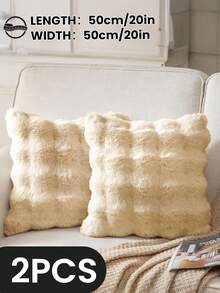1/2/4 Stück luxuriöser Kunstfell Toskana Kissenbezug, Kissenhülle, ohne Kisseneinsatz, flauschige Heimdekoration Kissenhülle für Wohnzimmer Sofa, Schlafzimmer Kopfteil, Überwurfkissen, Oeko-Tex