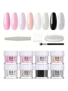 6-8-12-20色10克美甲粉套装，多色美甲设计DIY沙龙礼品，女士适用 - 彩色 - 查看 12