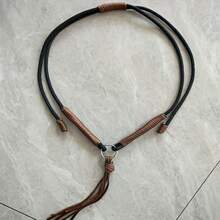 1pc Handmade Nylon Horse Neck Ring With Black Cord And Decorative Pendant - Ideal For Large Breeds, Secure & Comfortable Fit, Perfect For Equestrians And Pet Owners, Horse Accessories - Multicolor - View 3