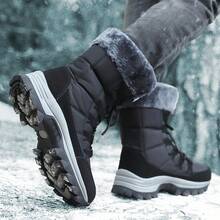 男士加厚羊毛雪地靴，户外情侣防水保暖防滑靴，带加厚毛内衬 - 彩色 - 查看 4