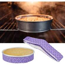 4-Piece Bake Even Strip, Cake Pan Dampen Strips, Juego De Tiras Para Hornear Nivelado, Absorbent Thick Cotton, Tiras De Molde Para Tartas - 1 - Ver 5