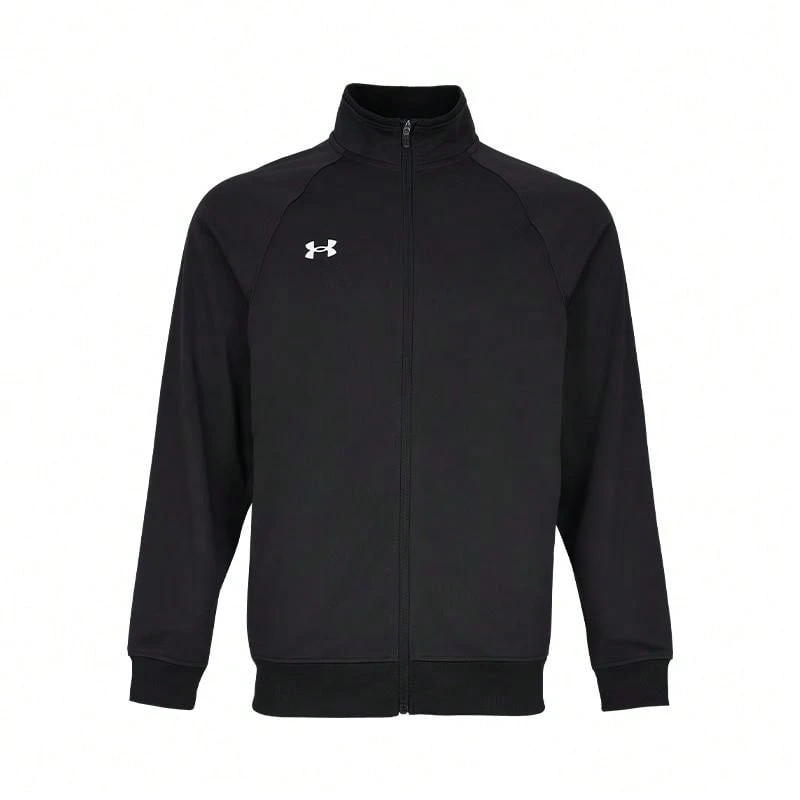 Under Armour Men Graphic Print Raglan Sleeve Zipper Sports Jacket - Black - View 1
