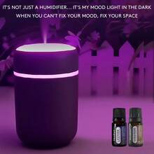 Kit de sueño profundo: Humidificador rosa + Aceite de lavanda (1 paquete) Humidificador portátil DeepRest con aceites esenciales: Difusor de aromaterapia 3 en 1 y luz nocturna relajante para un mejor sueño - Morado - Ver 4