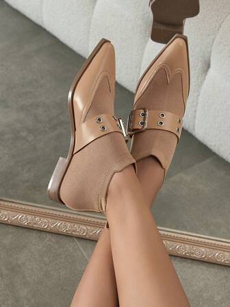 Botas cortas clásicas de moda para mujer, botas elásticas, botas, botas Chelsea, botas cortas planas, zapatos para fiestas de Navidad