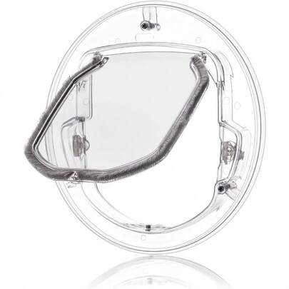 Door, Transparent Pet Door Flap, Safety Pet Door With 4 Way Lock, Noise Reduction Small Dog Flap, Beautiful Decoration Glass Window And Door, Fit Cats And Small Dogs