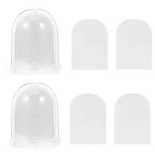 2个DIY塑料自制雪球相框，兼容各种小物件，DIY材料，纸艺装饰品，礼物，自制绘画相框等，节日手工套装，节日活动创意工作坊，圣诞节自制礼物，送给朋友的礼物等。