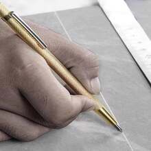 10 Uds.Herramienta de Marcado Scriber, Bolígrafos de Grabado de Aluminio con Hoja de Carburo de Tungsteno y Moleteado, para Marcar Cerámica Vidrio Metal (Oro) - aire - Ver 1