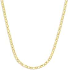 Essentials Plated Double Chunky Round Link Chain - Yellow Gold - View 1