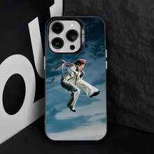 C- Gray Wishbone 17,16,15,14,13,12,11,Pro,Max,Plus,Air Shockproof Black Matte Hard Case - Z1 - Xem 2