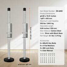 Nivelador de escalera de acero de 20 pulgadas, herramienta de nivelación de carga de 550 libras para terrenos irregulares - 20 pulgadas - Ver 7