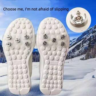 Schuh-Steigeisen: Rutschfeste Eisspikes für Stiefel mit 5-Zahn-Spikes - Rutschfeste Schuh-Schneekrallen-Steigeisen für Winterwanderungen und Outdoor-Aktivitäten