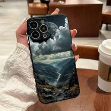 Funda de Teléfono con Patrón de Cielo Estrellado para 16 15 14 13 12 11 Pro Plus Promax, Decorada con Diseño de Montaña y Nubes.Material TPU, protección a prueba de golpes, es un gran regalo para la familia, amigos, cumpleaños de niños, días festivos de Año Nuevo, novios, novias y el Día de San Valentín. - Colores mixtos - Ver 4