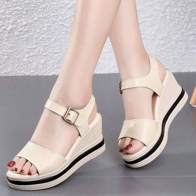 Beach Hook And Loop Sandals For Women, Suitable For Home, Beach, Festivals, Parties, Summer