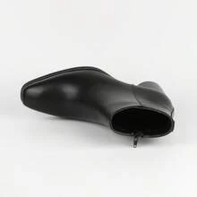 Men's High-Heeled Platform Chelsea Boots Fashion Men's Boots - Black - View 8