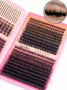 2040PCS/1360PCS/680PCS 80D+100D+120DD Curl Individual False Eyelash Extensions, D/DD-Curl, 0.39-0.63 Inch Length, Thick, Fluffy & Voluminous, Cat Eye & Cluster Style, Segmented Design, Reusable, Fluffy Lashes, Dramatic Lashes, Volume Lashes, Perfect For DIY Makeup, Beginner-Friendly, Great For Halloween, Christmas, New Year's, Beauty & Health, Personal Care, Festive Glam Beauty Lash Clusters - Black - View 6