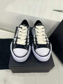 2025 New MMY Shoes Collaborate With A Renowned Designer Classic Anti-Slip Wear-Resistant Lightweight Low-Top Board Shoes For Male And Female Campus Lovers Black And White - 彩色 - 查看 4