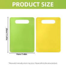 2-Tone Plastic Cutting Board, Space-Saving Hanging Hole Design, Separate Raw & Cooked Fruits/Veggies, Practical Kitchen Tool