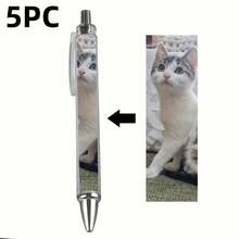 5pcs Customized Photo Design Ballpoint Pens, Customizable Photos, Retractable Writing Pens For Office Supplies & Gifts, Not Easy To Lose, Smooth Writing, Suitable For Both Men And Women, Perfect Office Supplies Gift, Back To School/Graduation Season Gift, Display Photos, Suitable For Office Use, Unisex Gift,Office Decor