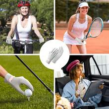 Guantes de protección Solar para Mujer Hombres, UPF 50+ Guantes de protección UV para Verano para Golf, Senderismo y Otras Actividades al Aire Libre, Guantes Negros - Negro - Ver 4