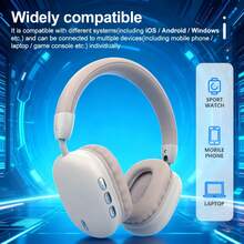 Gerripuer New Full-Ear Wireless Headphones, HIFI High-Definition Calls, Comfortable MP3 Music For Phones, Type-C, Foldable Portable Rotatable Telescopic ABS Plastic High-End Business Gift Wireless Headphones, 360° Surround Sound True Stereo V5.3, New Year/Valentine's Day/Birthday Gift, Online Class Wireless Headphones, Adjustable Volume, 6-Hour Battery Life, Sports & Music Headphones - Apricot - View 8